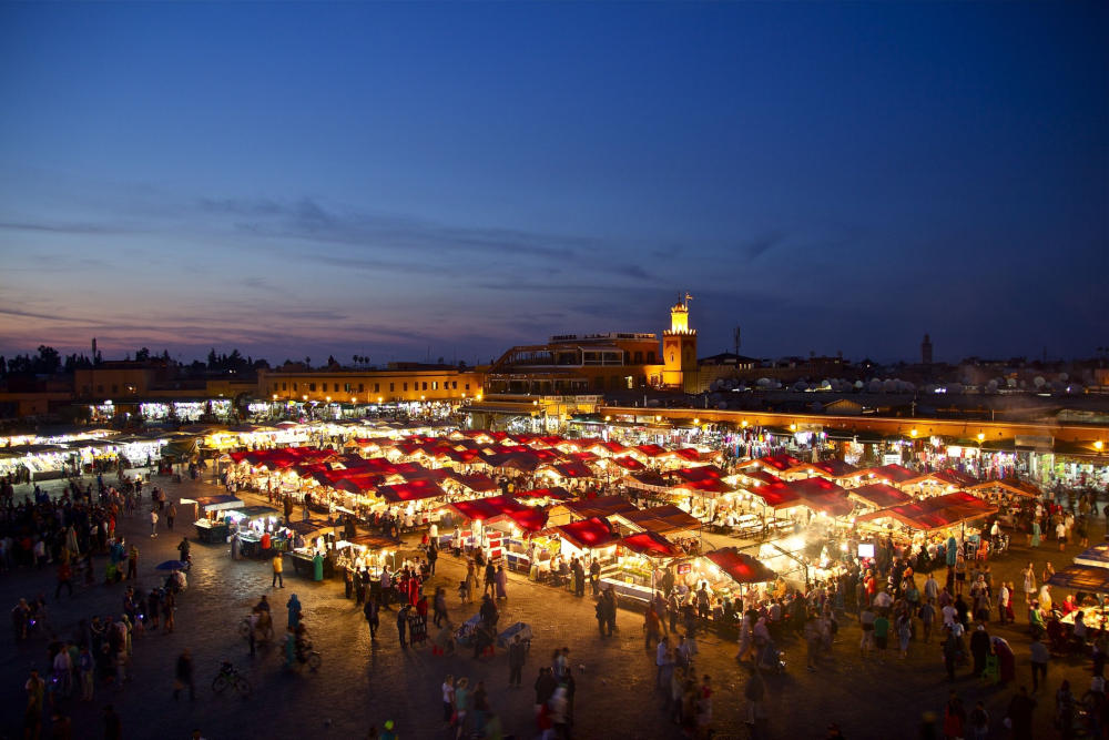 jamaa al-fna by night