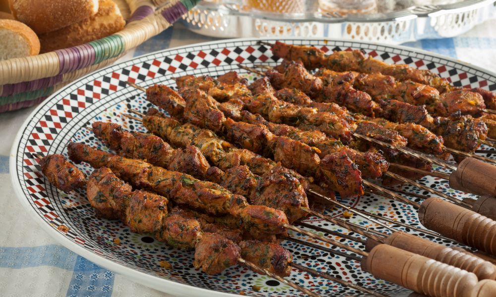 Moroccan kebabs dish