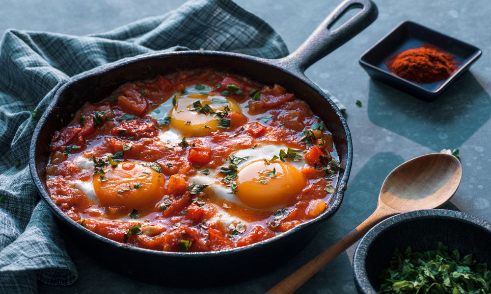 Moroccan shakshuka dish